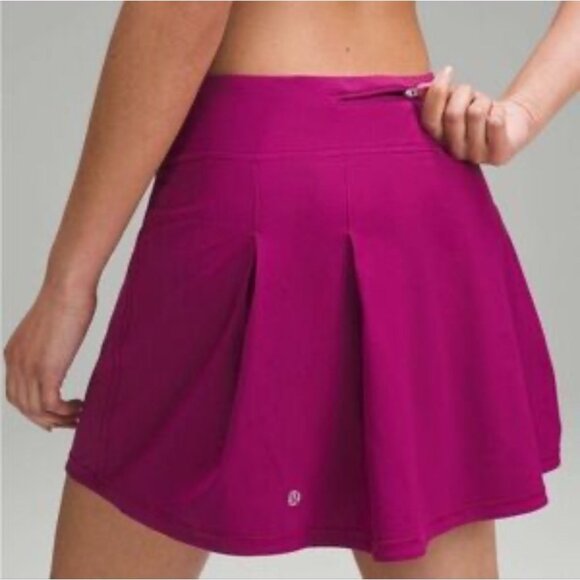Lulu Lemon Pace Rival Mid Rise Skirt Magenta Sz 6 - Picture 2 of 12